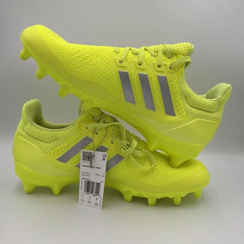 Men's Adidas UltraBoost Football Cleats Solar Yellow JP7413 Size 11.5 NEW